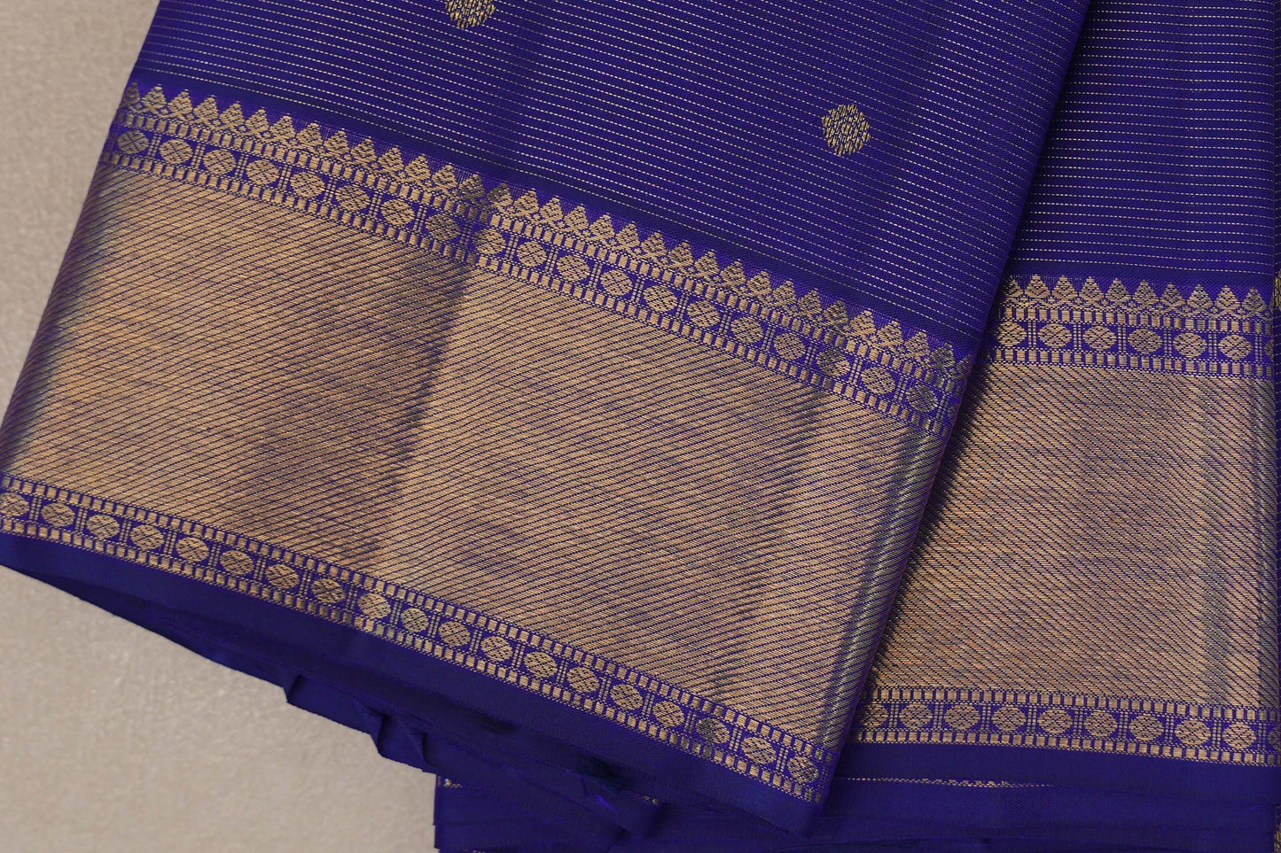 Deep Violet Vintage Heirloom Kanjivaram Silk Saree by Shreenivas Silks PSSR019475