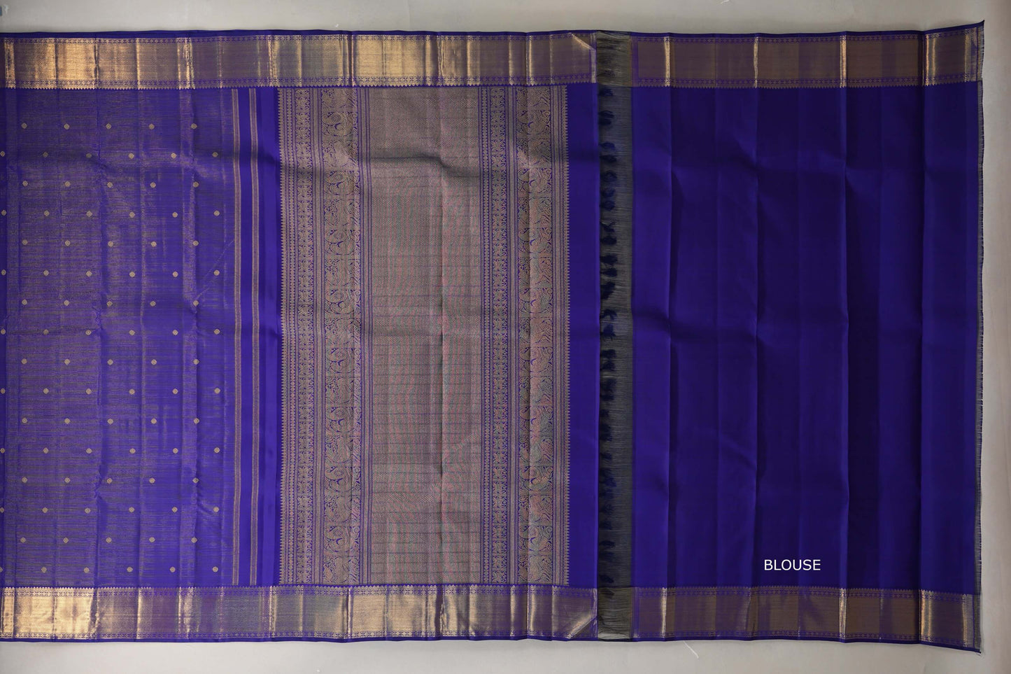 Deep Violet Vintage Heirloom Kanjivaram Silk Saree by Shreenivas Silks PSSR019475