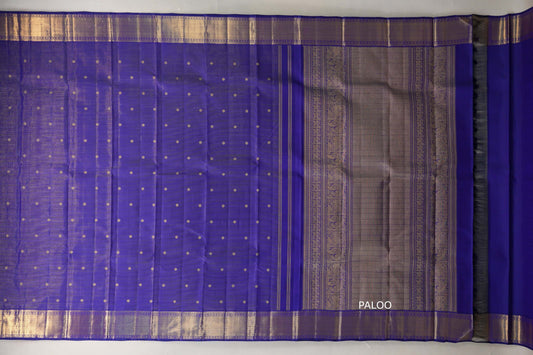 Deep Violet Vintage Heirloom Kanjivaram Silk Saree by Shreenivas Silks PSSR019475