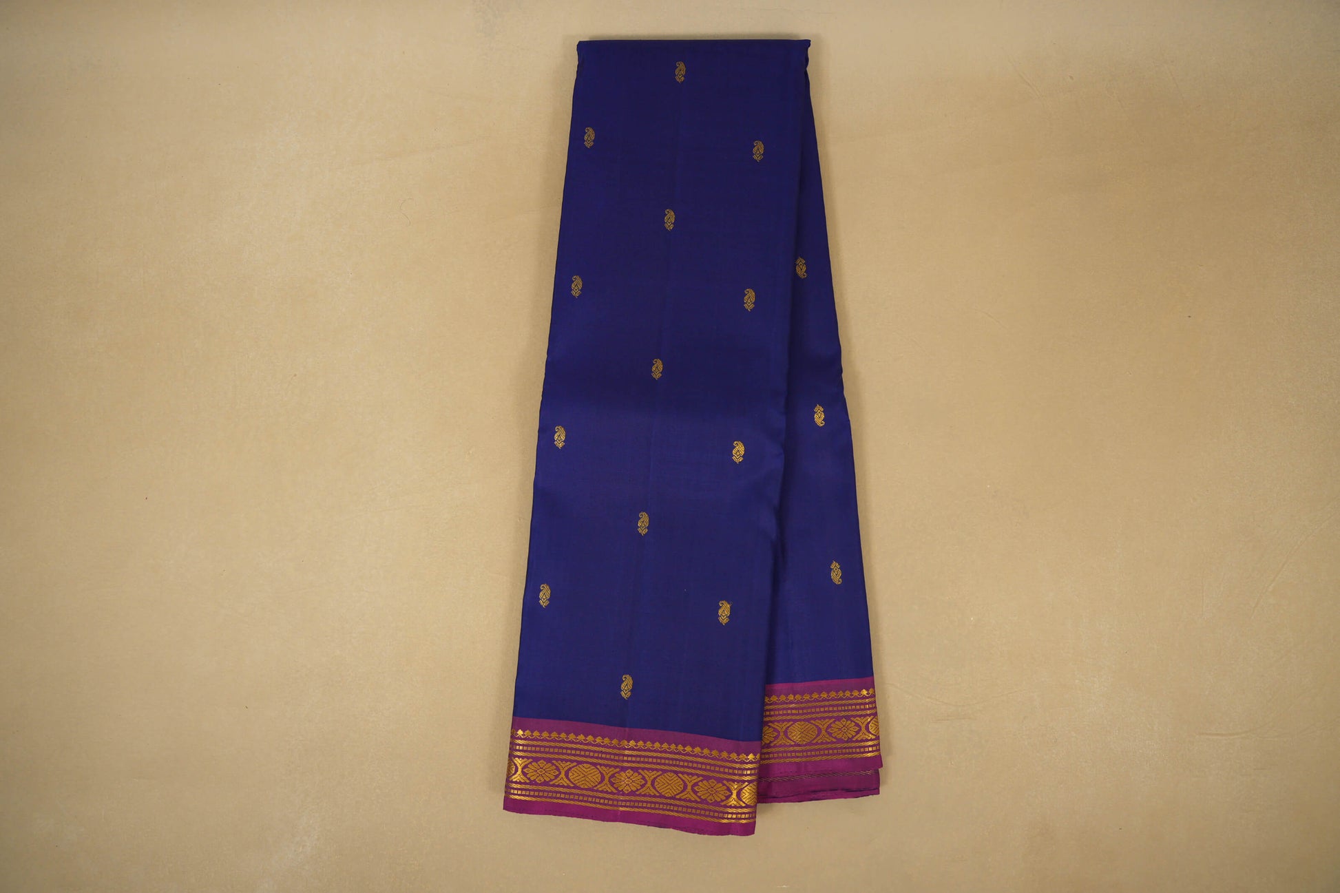Navy Blue Vintage Kanjivaram Silk Saree online