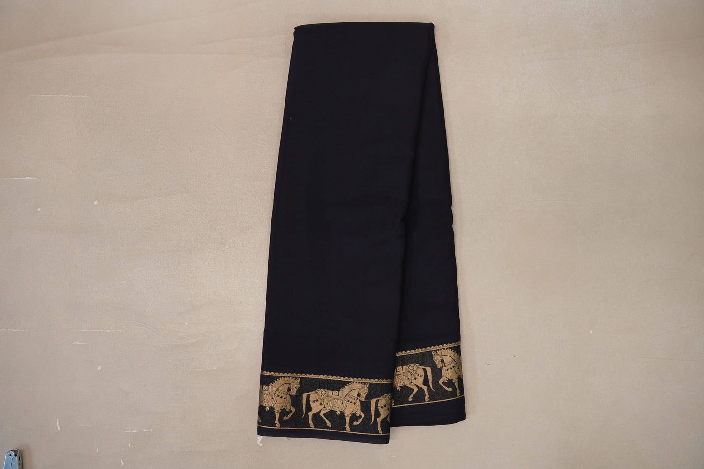 Black with Self Borders Mysore Silk Saree by Shreenivas Silks PSSR019481