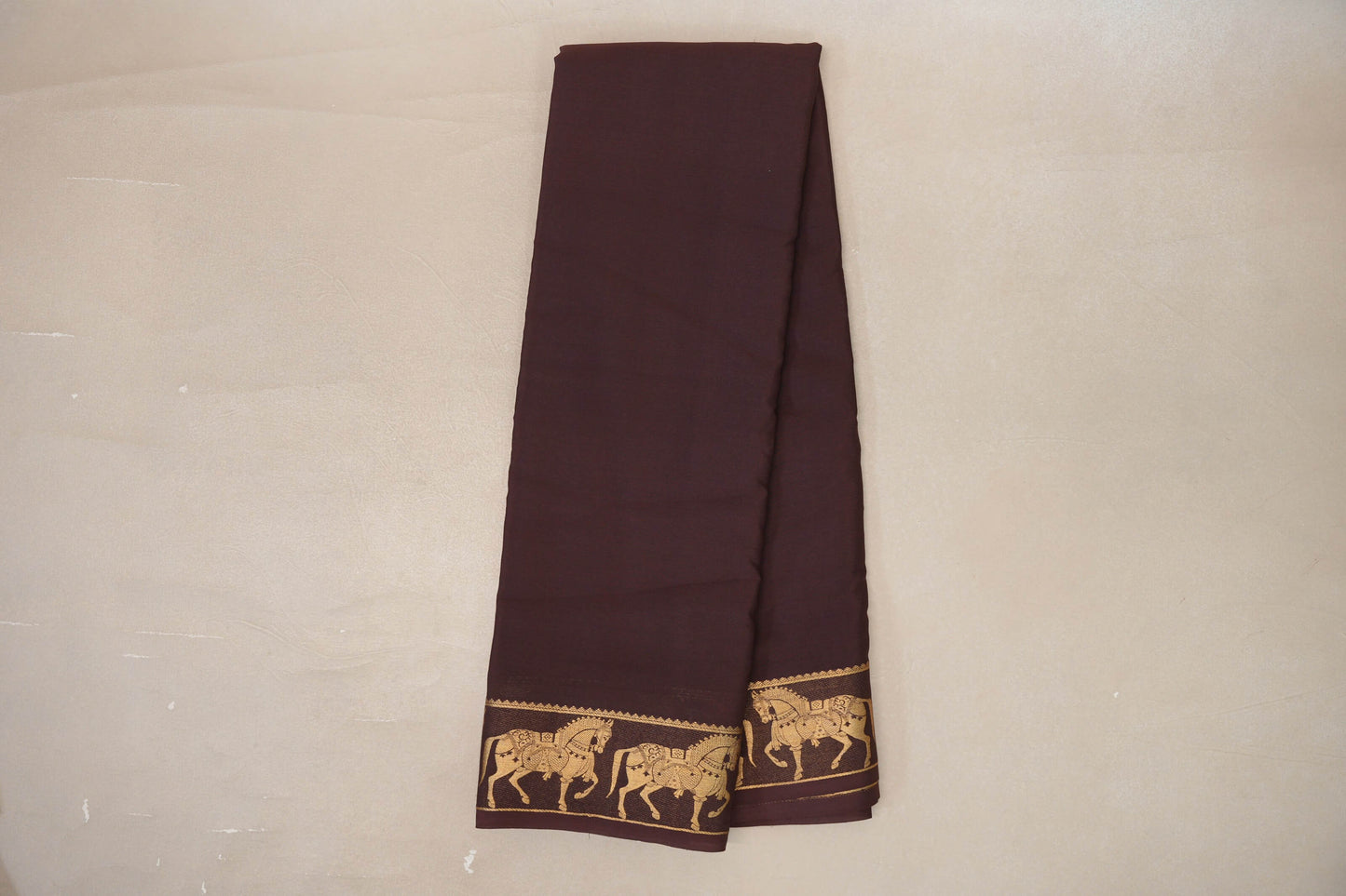 Coffee Brown with Self Borders Mysore Silk Saree by Shreenivas Silks PSSR019482