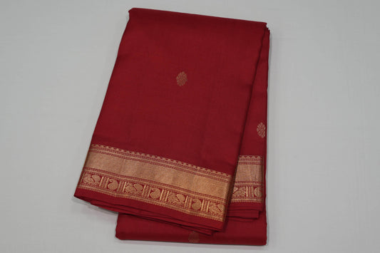 Chilly red light weight kanchipuram silk saree