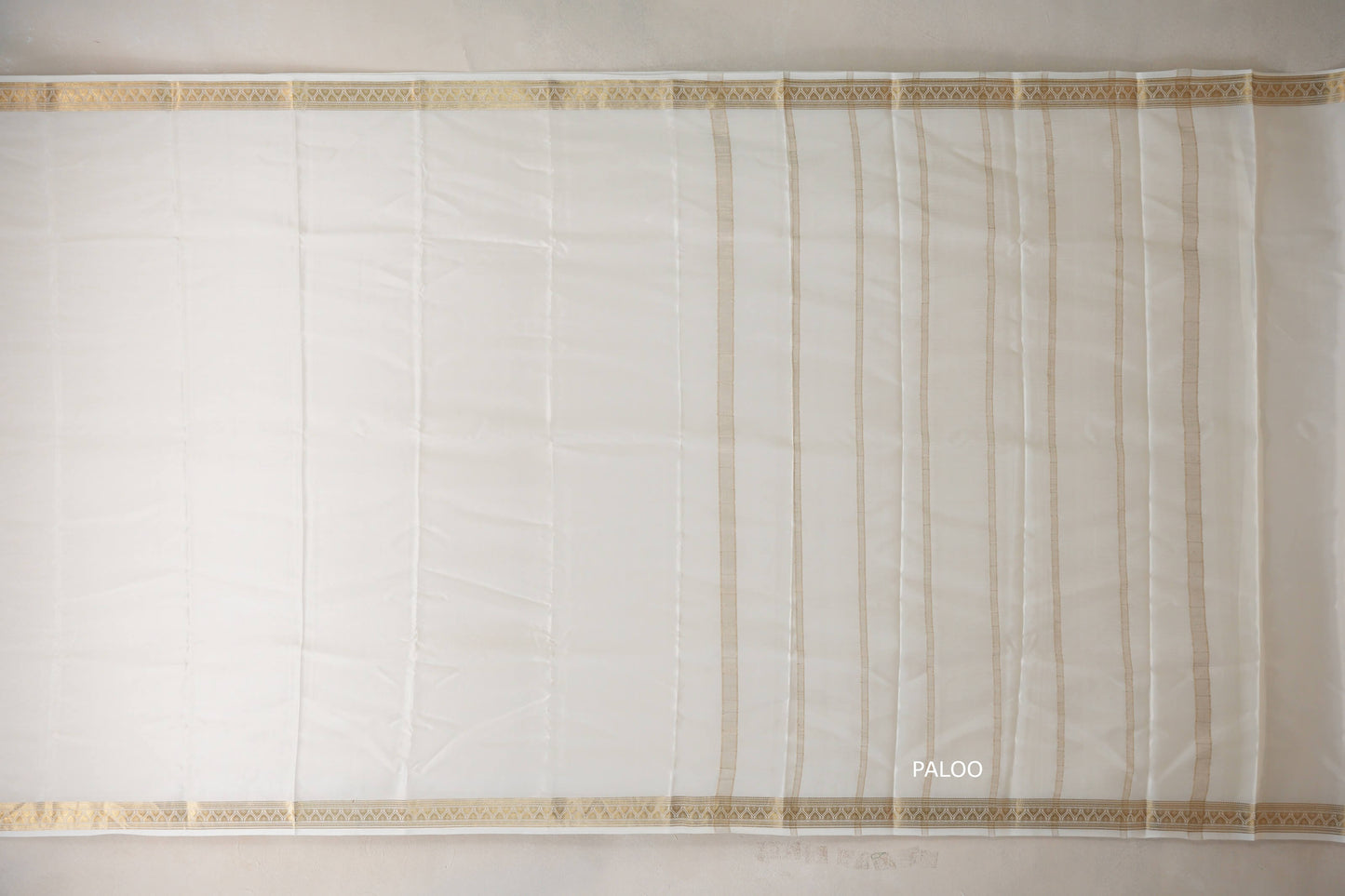 Cream with self borders Mysore Silk Saree by Shreenivas Silks PSSR019485