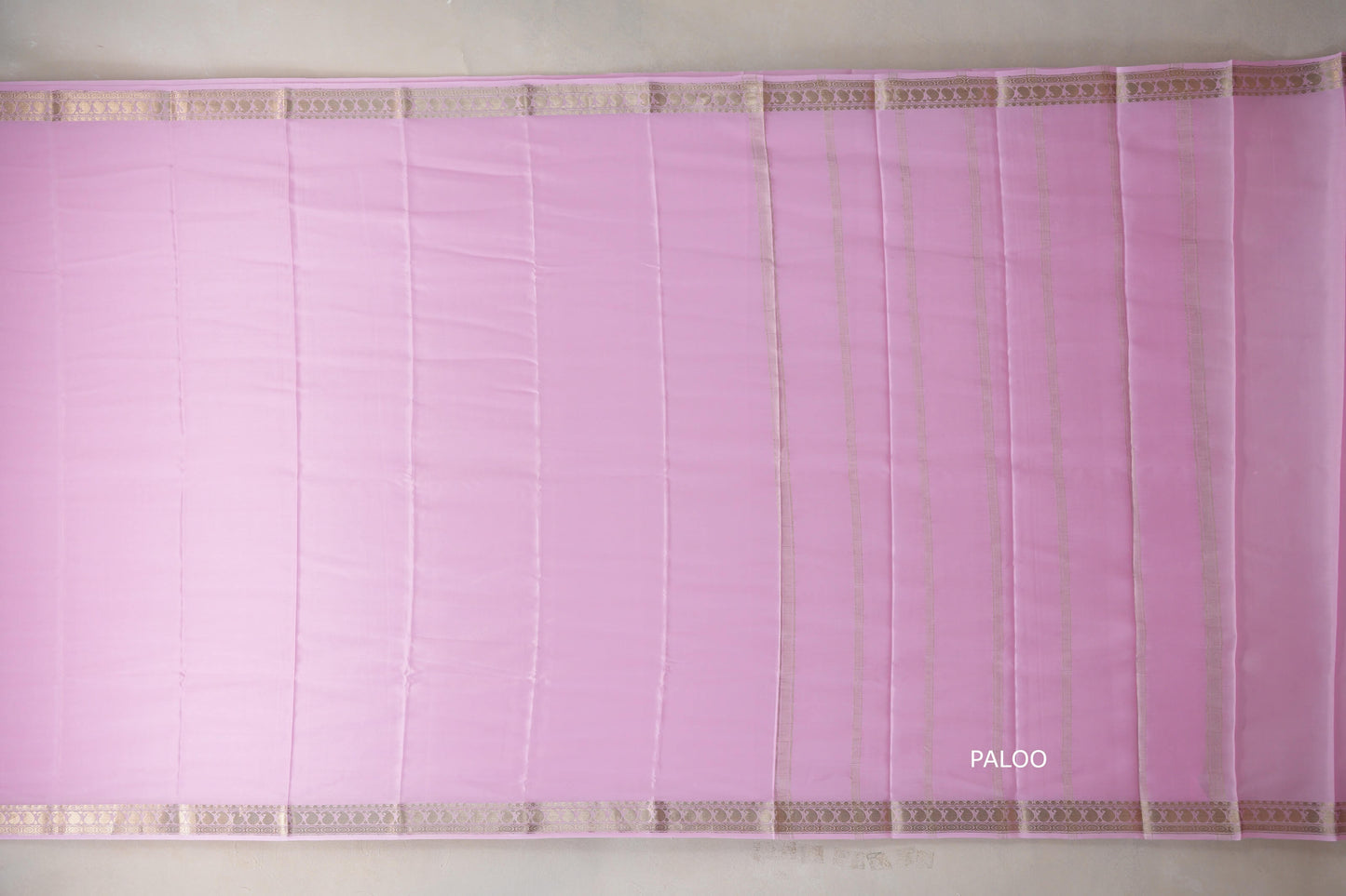 Baby Pink with self borders Mysore Silk Saree by Shreenivas Silks PSSR019486