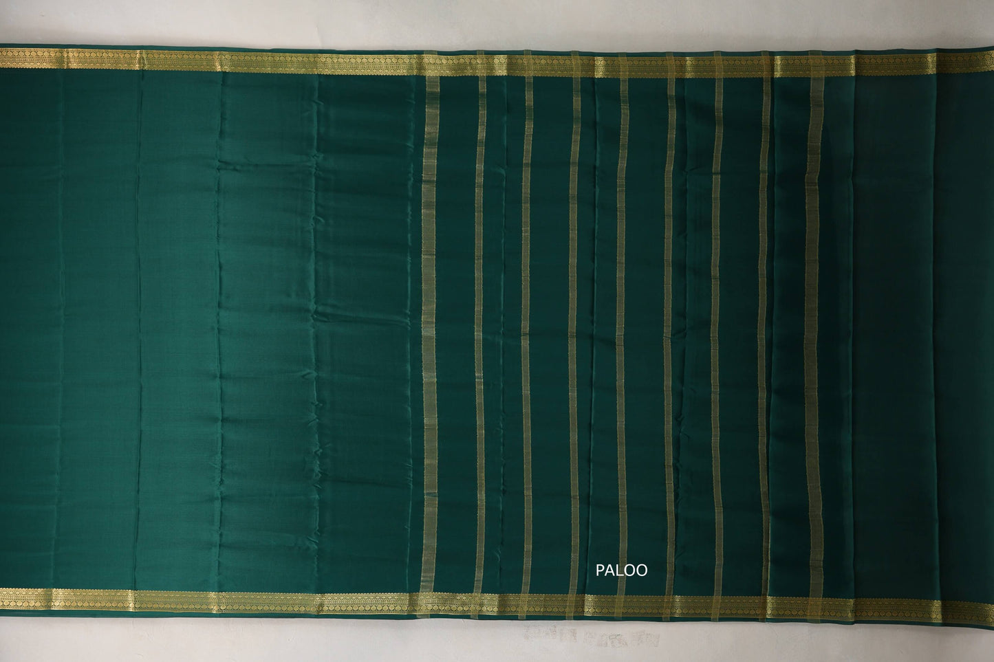 Forest Green with self borders Mysore Silk Saree by Shreenivas Silks PSSR019487