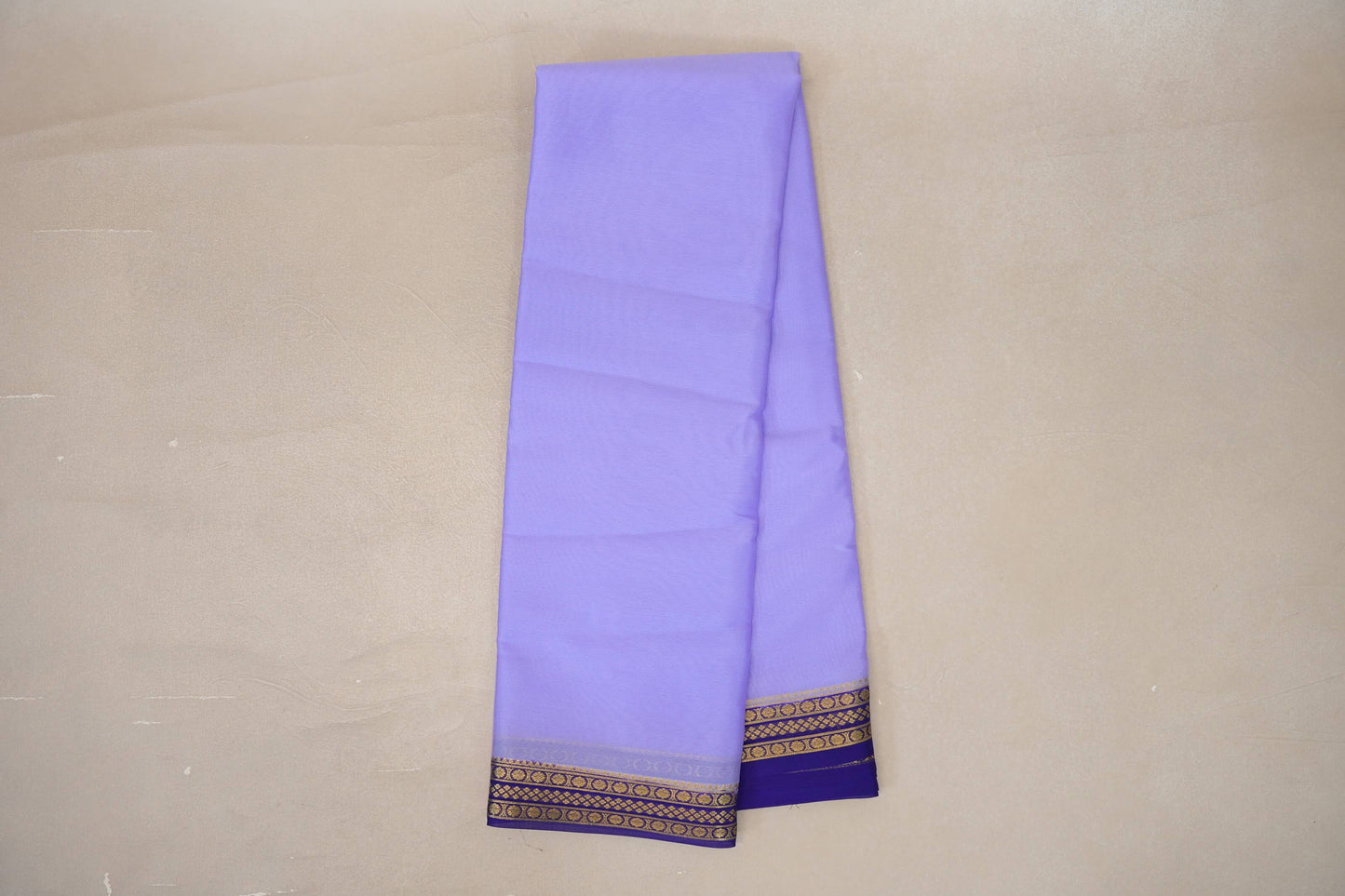 Lavender blue with Royal Purple borders Mysore Silk Saree by Shreenivas Silks PSSR019488