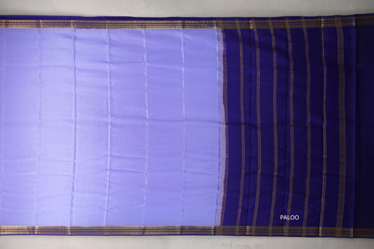 Lavender blue with Royal Purple borders Mysore Silk Saree by Shreenivas Silks PSSR019488
