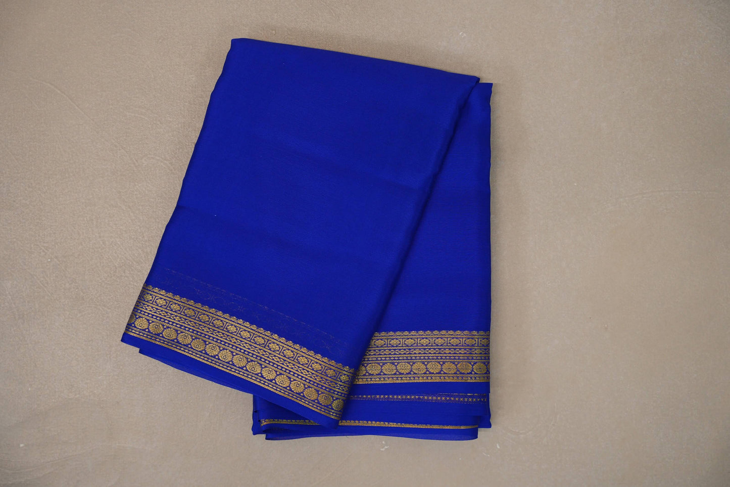 Royal Blue with self borders Mysore Silk Saree by Shreenivas Silks PSSR019489