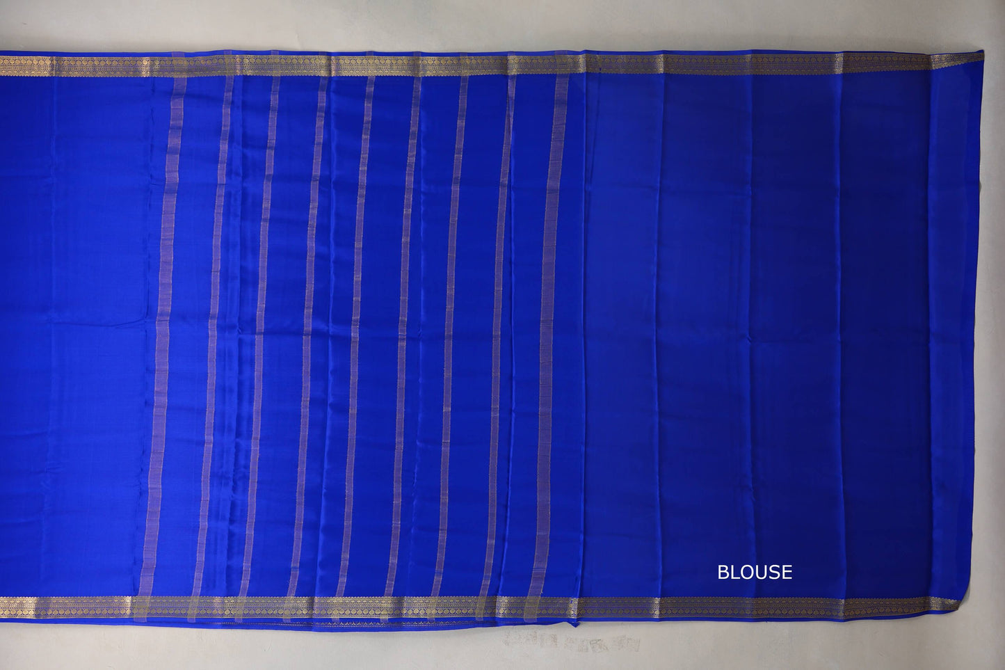 Royal Blue with self borders Mysore Silk Saree by Shreenivas Silks PSSR019489