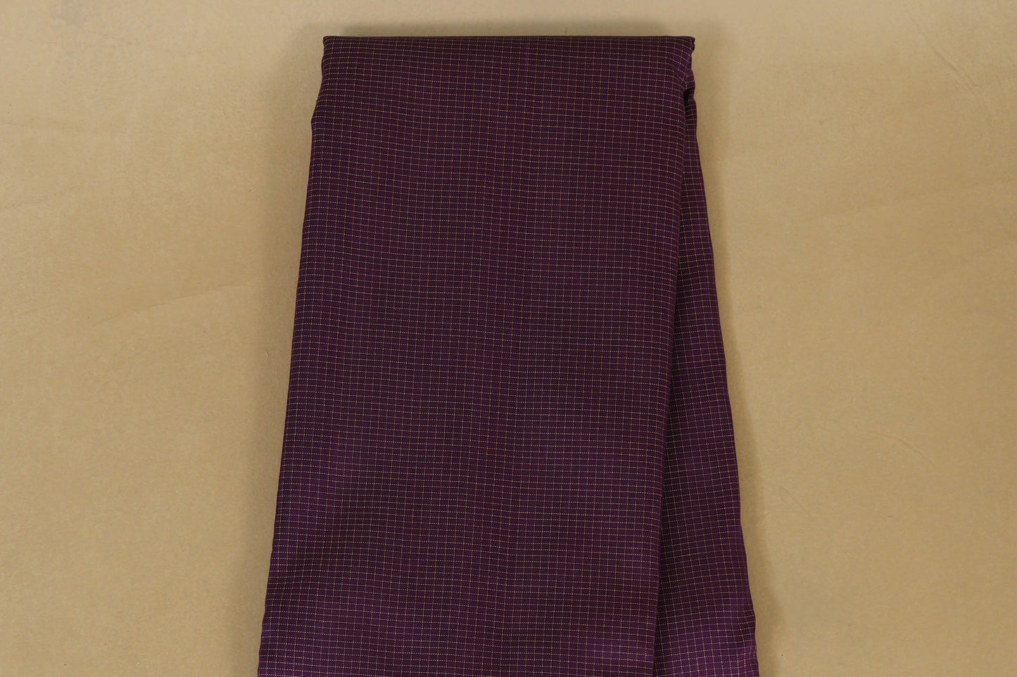 Purple Small Zari Checks Vintage Kanjivaram Silk Saree body