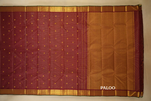 Maroon Vaira Oosi Vintage Kanjivaram Silk Saree  by Shreenivas Silks PSSR018363