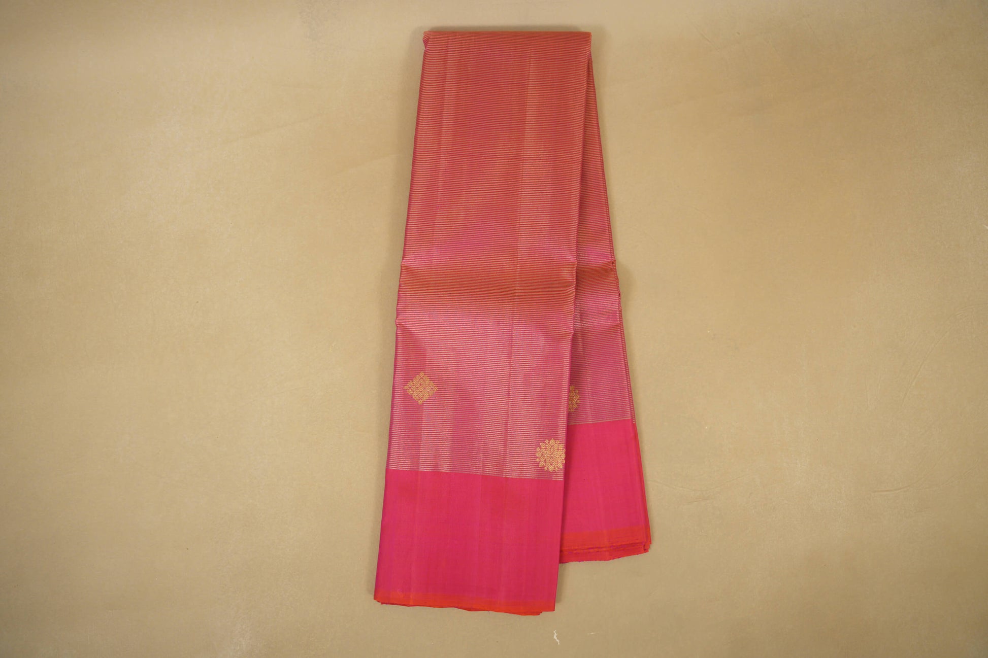 Online Pinkish Orange Vaira Oosi Vintage Kanjivaram Silk Saree