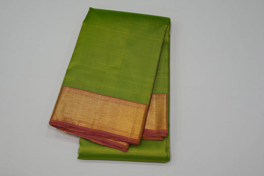 Fluorescent green vintage kanchipuram silk saree