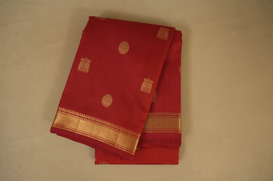 Red Vintage Kanjivaram Silk Saree by Shreenivas Silks PSSR018371