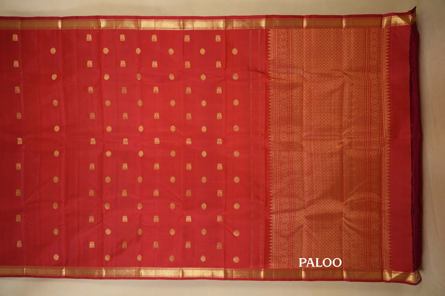 Red Vintage Kanjivaram Silk Saree by Shreenivas Silks PSSR018371