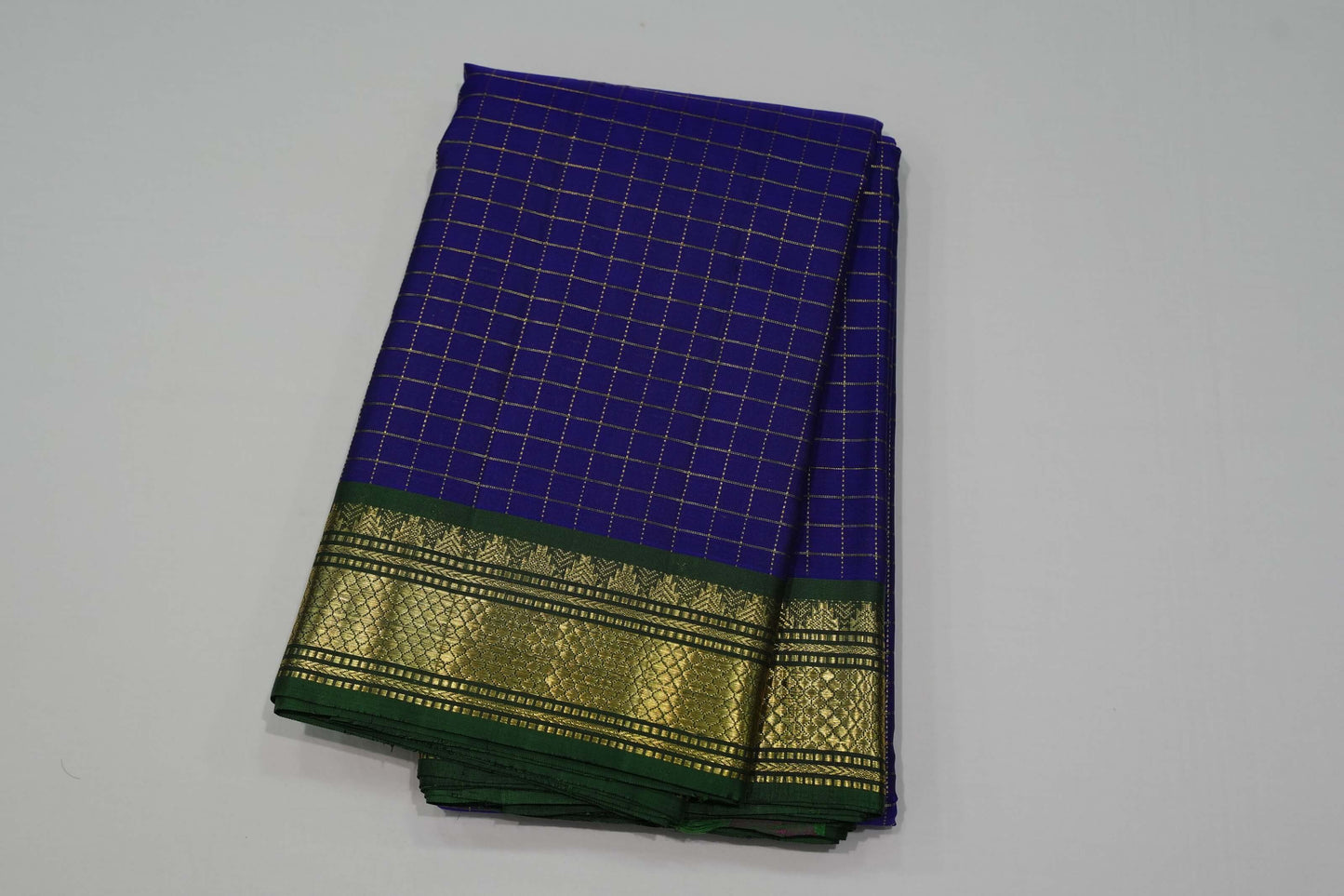 Blue vintage kanchipuram silk saree