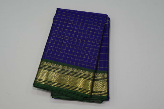 Blue vintage kanchipuram silk saree
