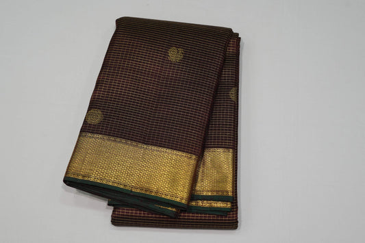 Coffee brown vintage kanchipuram silk saree