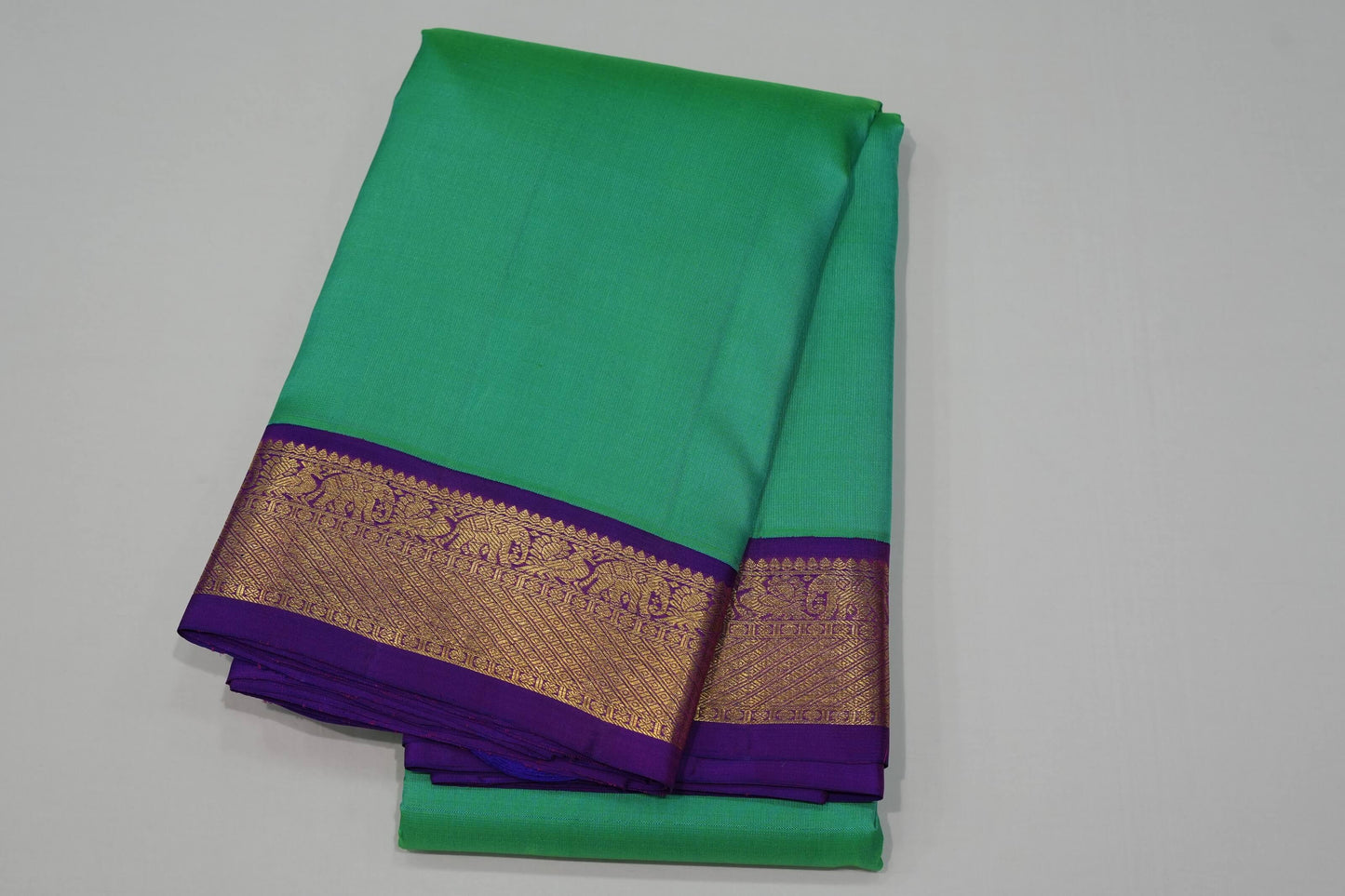 Pastel green vintage kanchipuram silk saree