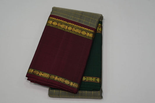 Grey vintage kanchipuram silk saree