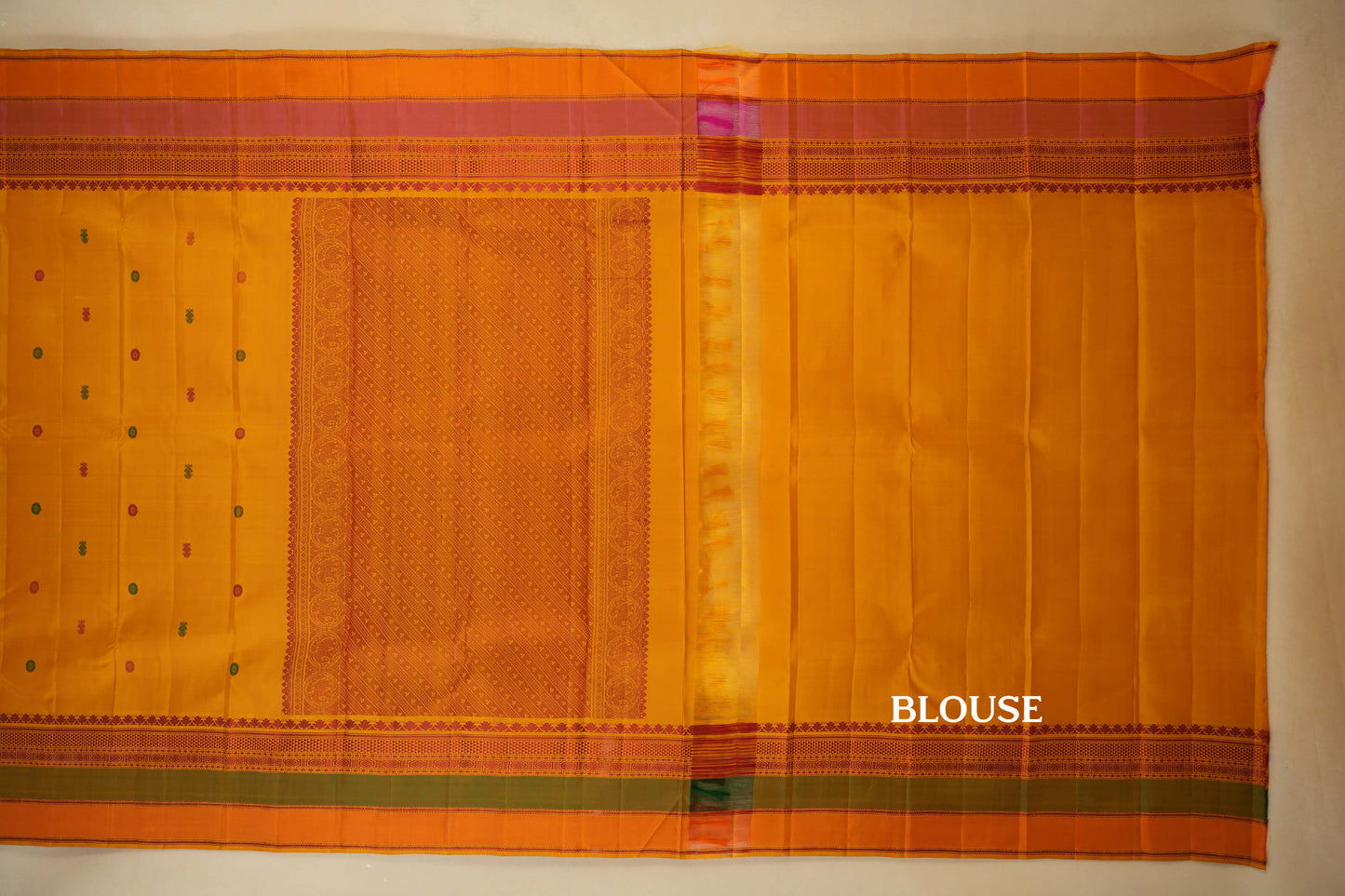 Mustard Vintage Kanjivaram Silk Saree by Shreenivas Silks PSSR018380