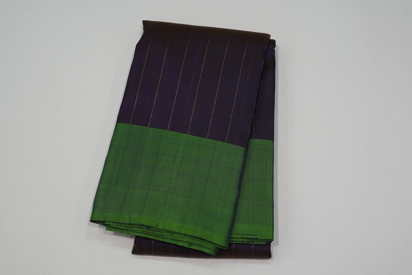 Dark coffee brown vintage kanchipuram silk saree