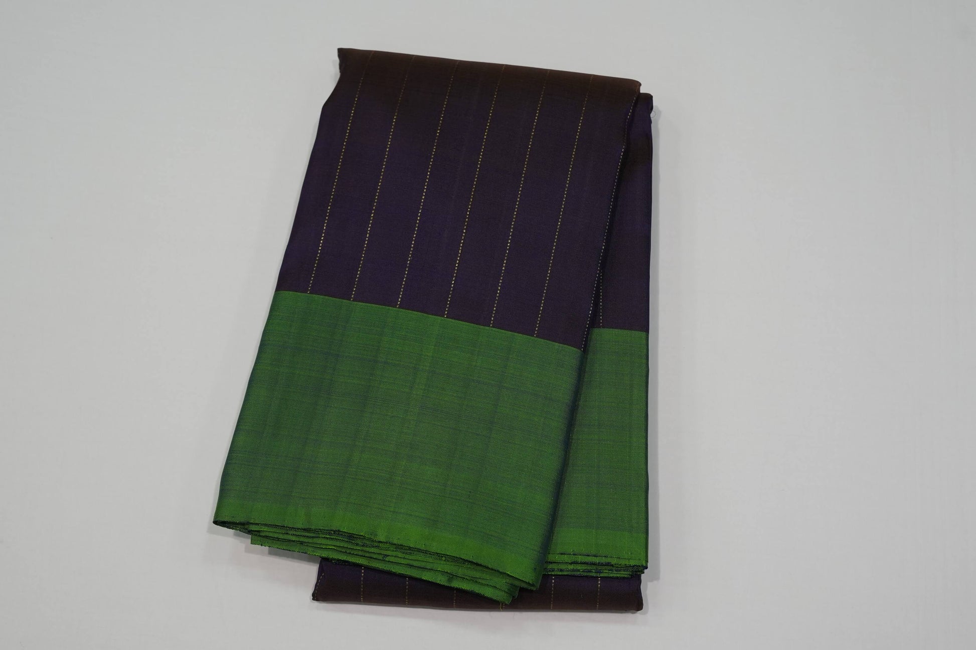 Dark coffee brown vintage kanchipuram silk saree