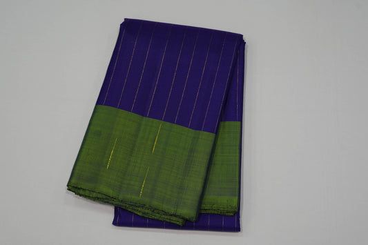 Dark violet vintage kanchipuram silk saree