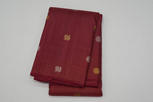 Maroon vintage kanchipuram silk saree