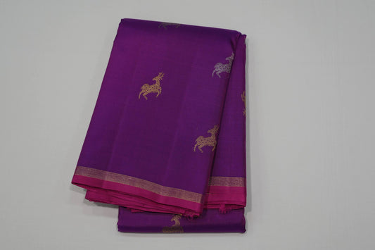 Magenta vintage kanchipuram silk saree