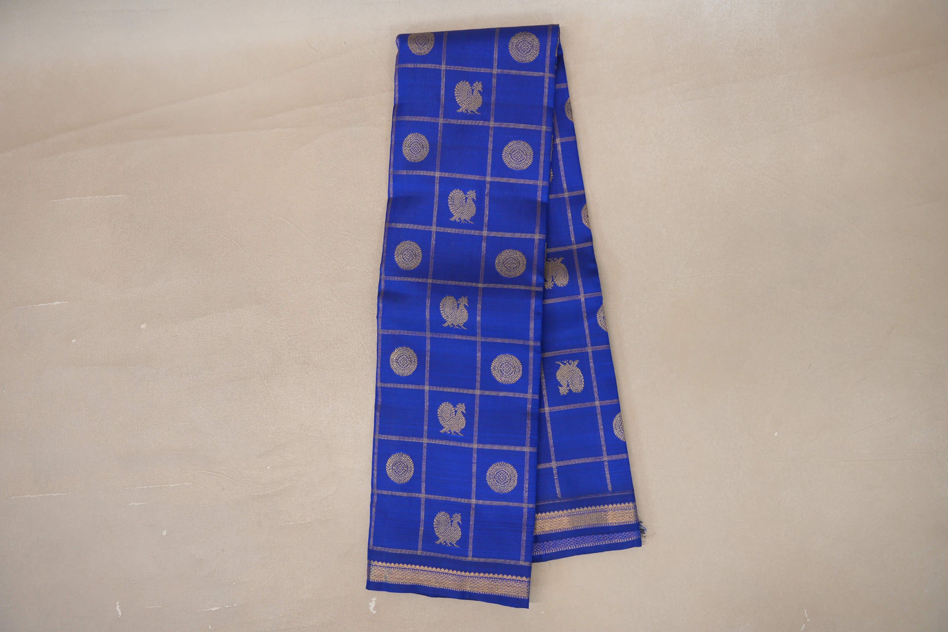 Classic Blue Vintage Heirloom Kanjivaram Silk Saree online