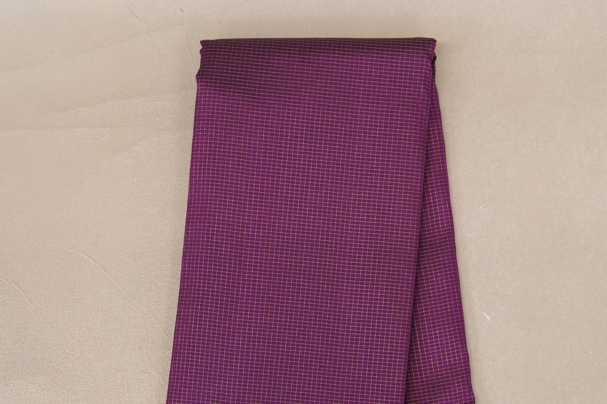 Dark Purple Temple Borders Vintage Kanjivaram Silk Saree body zoom
