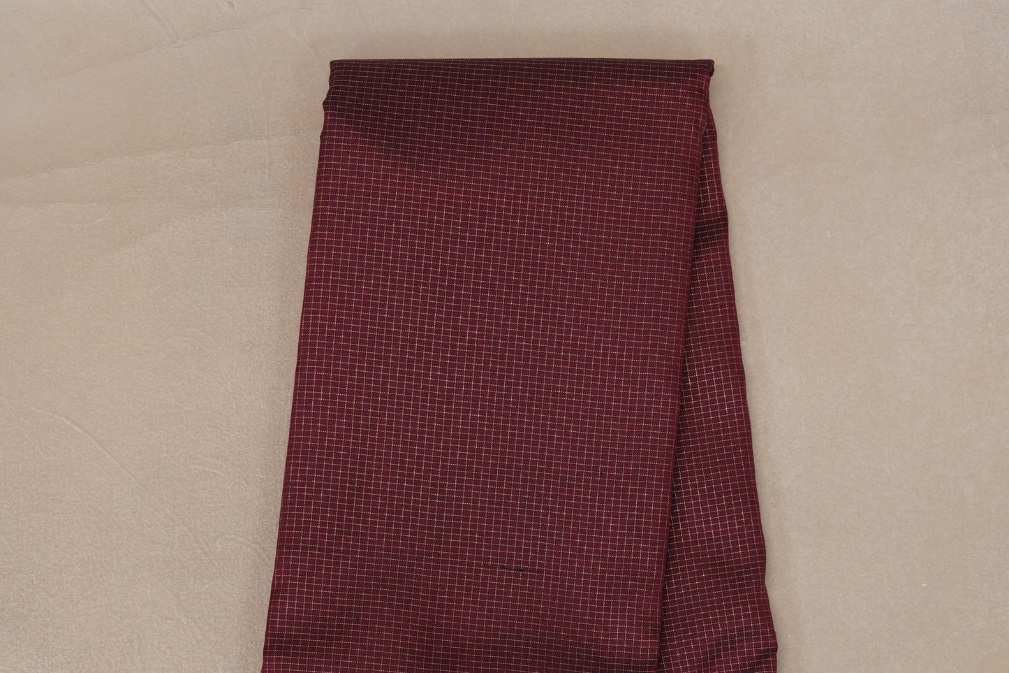 Deep Maroon Temple Borders Vintage Kanjivaram Silk Saree body zoom