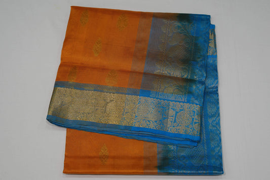 Golden mustard silk cotton saree
