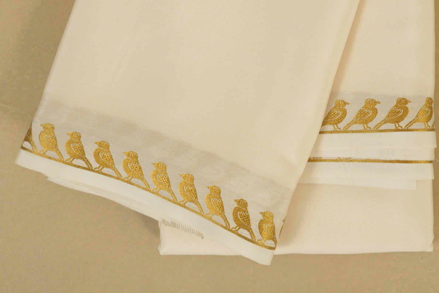 Off-White Mysore Silk Saree online