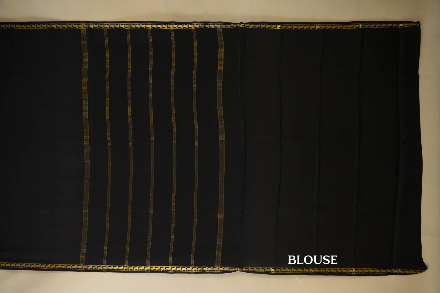 Black Mysore Silk Saree blouse