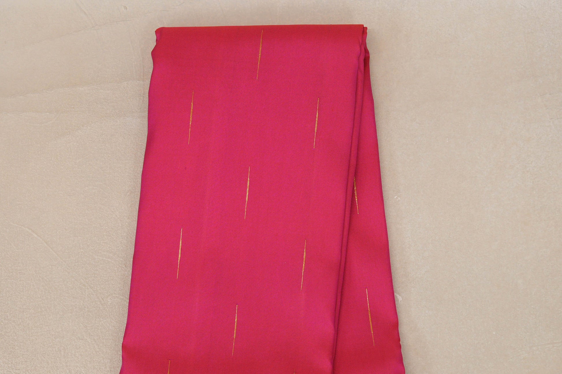 Orangish Pink Temple Borders Vintage Kanjivaram Silk Saree body zoom