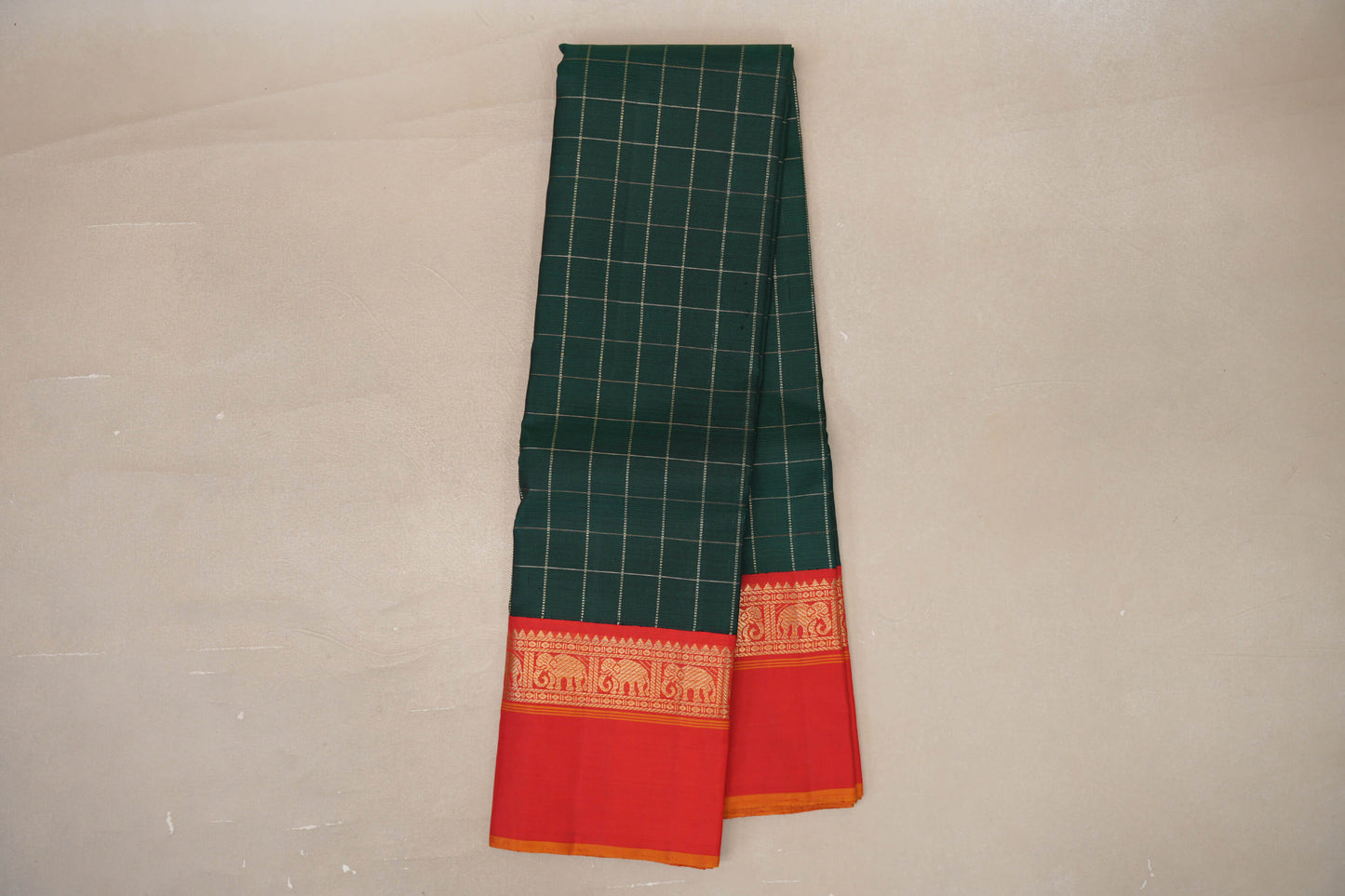 Deep Bottle Green Vintage Kanjivaram Silk Saree online
