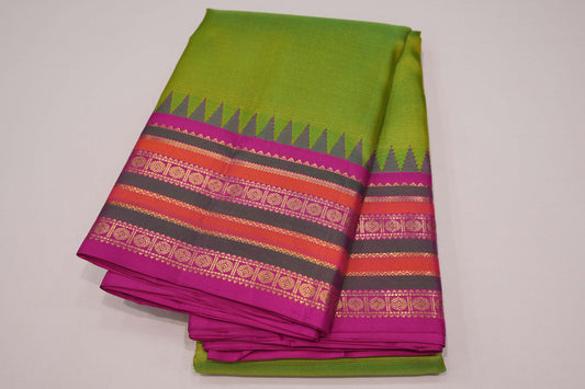 Floration green vintage kanchipuram silk saree