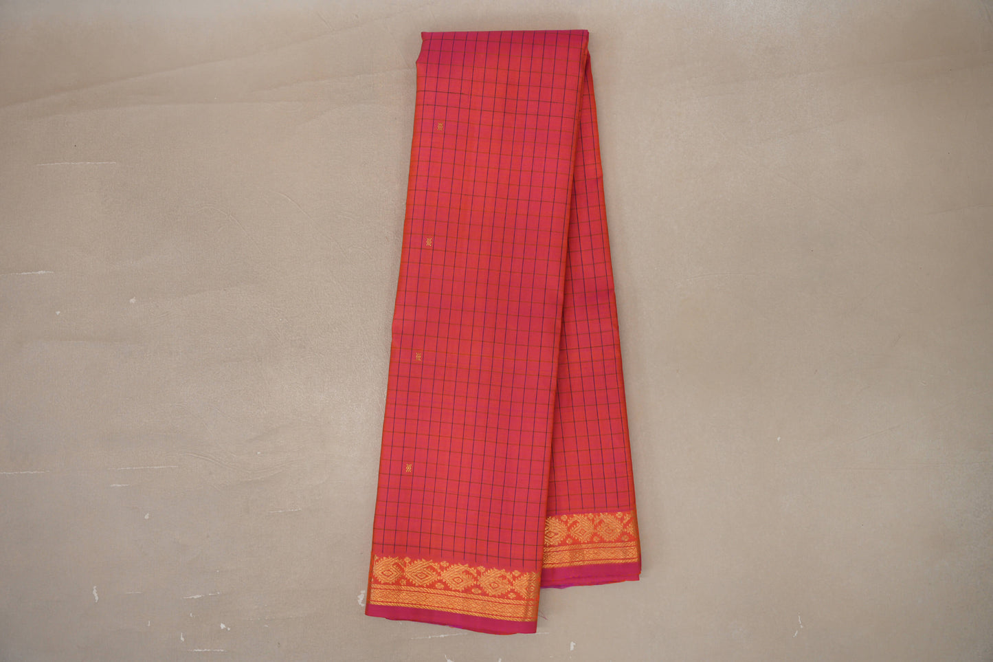 Dual Tone of Yellow and Pink Vintage Kanjivaram Silk Saree online