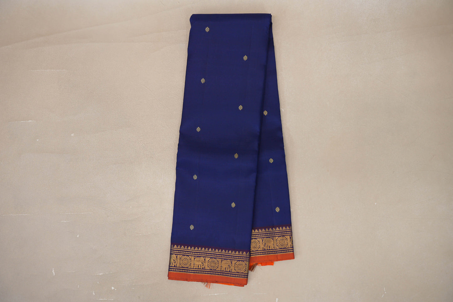 Deep Blue Vintage Kanjivaram Silk Saree online