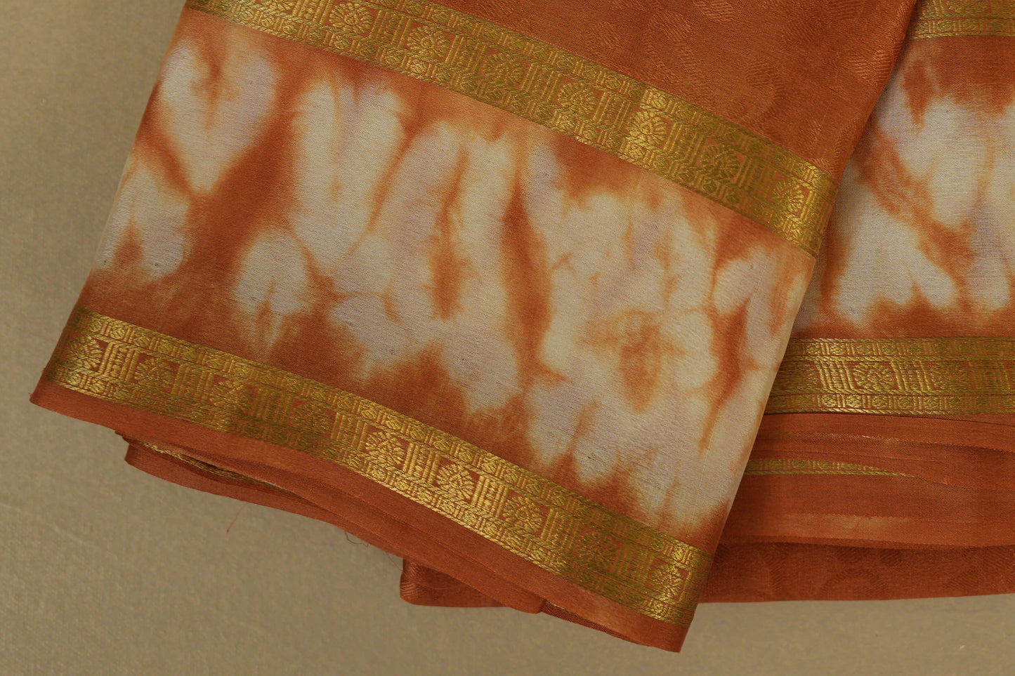 Mustard with Mustard/White Borders Mysore Silk Saree online