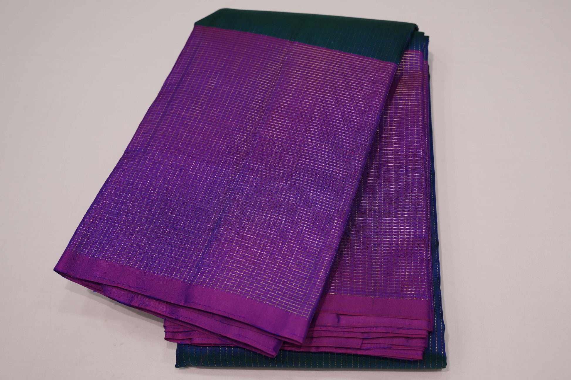 Peacock blue vintage kanchipuram silk saree