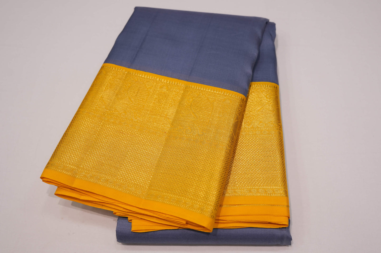 Grey vintage kanchipuram silk saree