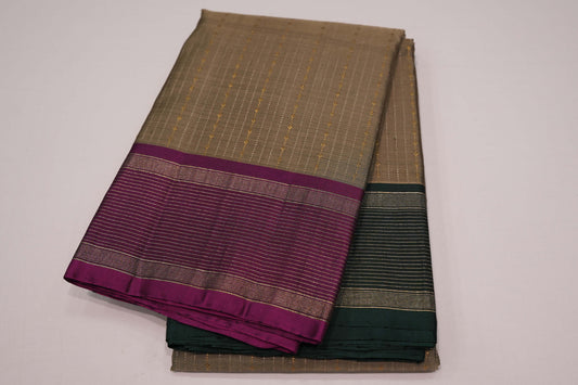 Olive green vintage kanchipuram silk saree