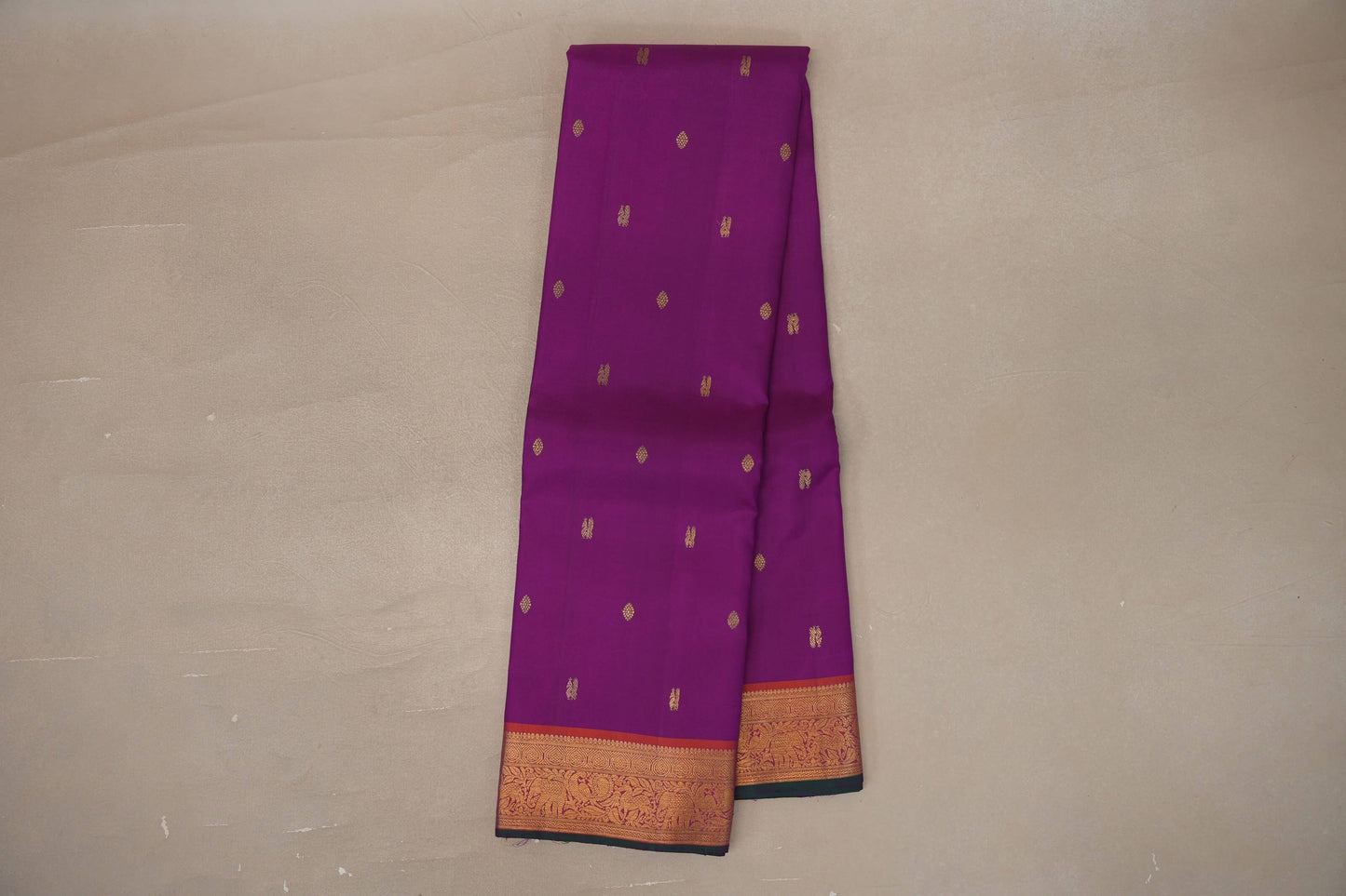 Deep Magenta Vintage Kanjivaram Silk Saree by Shreenivas Silks PSSR019547