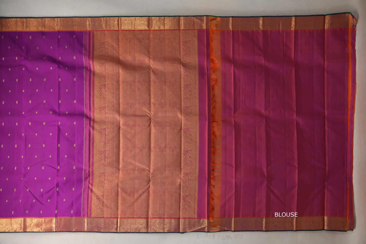 Deep Magenta Vintage Kanjivaram Silk Saree by Shreenivas Silks PSSR019547
