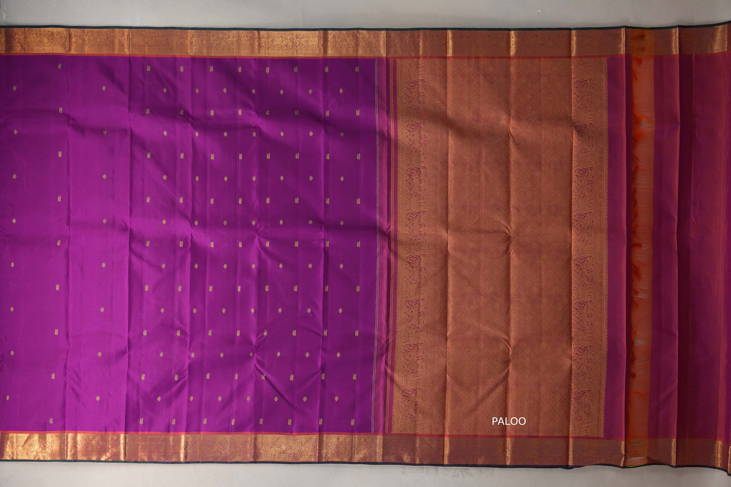 Deep Magenta Vintage Kanjivaram Silk Saree by Shreenivas Silks PSSR019547