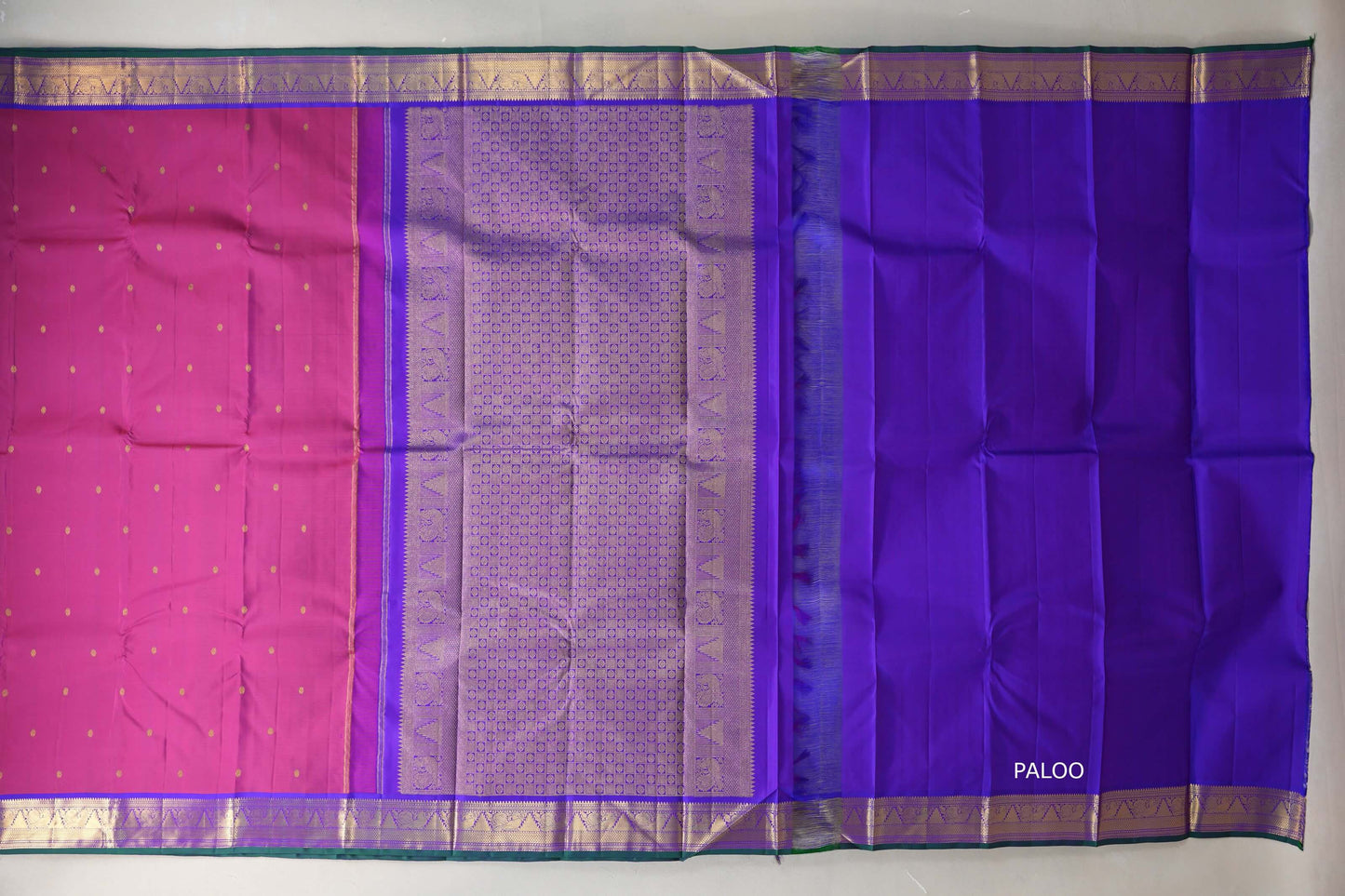Magenta Vintage Kanjivaram Silk Saree by Shreenivas Silks PSSR019549